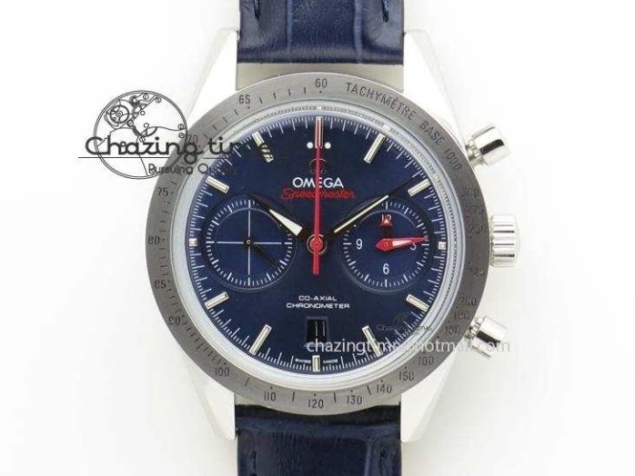 0118 SmoothTexture Speedmaster “Dark Side of The Moon” Real Ceramic OMF 1:1 Best Edition Vintage Black on Brown Leather Strap A 7975